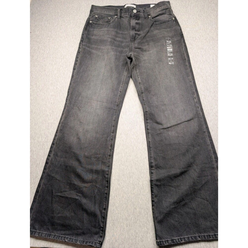 PACSUN Washed Black Bennett  Baggy Flare Jeans 32x32